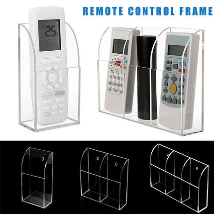 Tv Remote Control Holder Wall Mount Clear Acrylic Organizer Stand Box Storage
