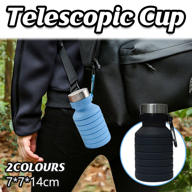 Collapsible Silicone Water Bottle for Travel Hiking Camping – Foldable Outdoor Flask