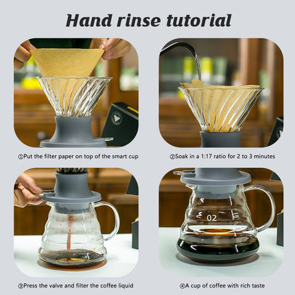 Glass Hand Brewed Coffee Filter Standard Clear Household Manual Brew Kitchen