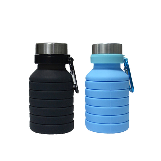 Collapsible Silicone Water Bottle for Travel Hiking Camping – Foldable Outdoor Flask