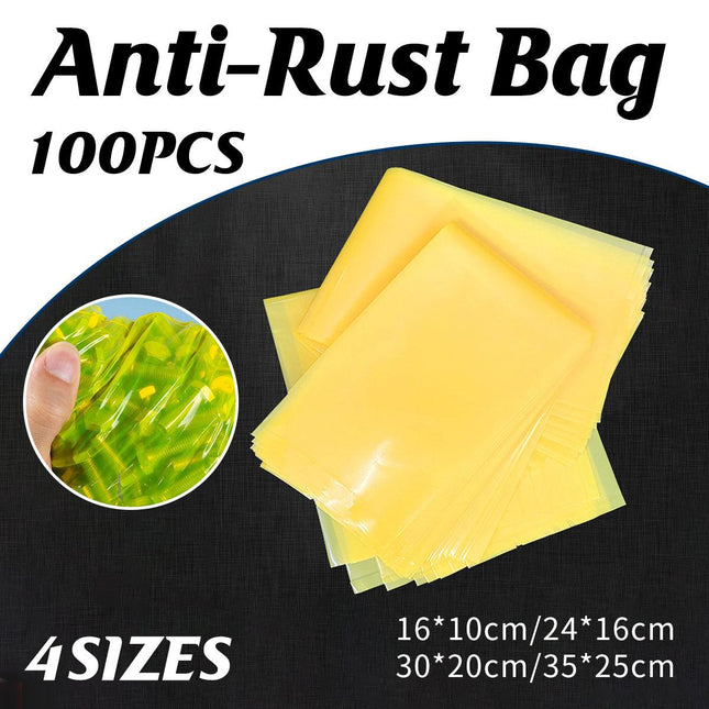Rust Proof Plastic Bags 100PCS Self Sealing Pouch for Metal Parts Storage Clear