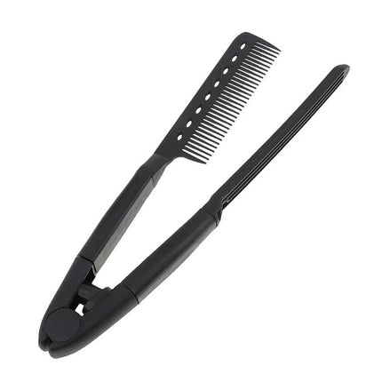 Folding Styling V Comb Hair Straightener Hairdressing Salon Straightening Brush