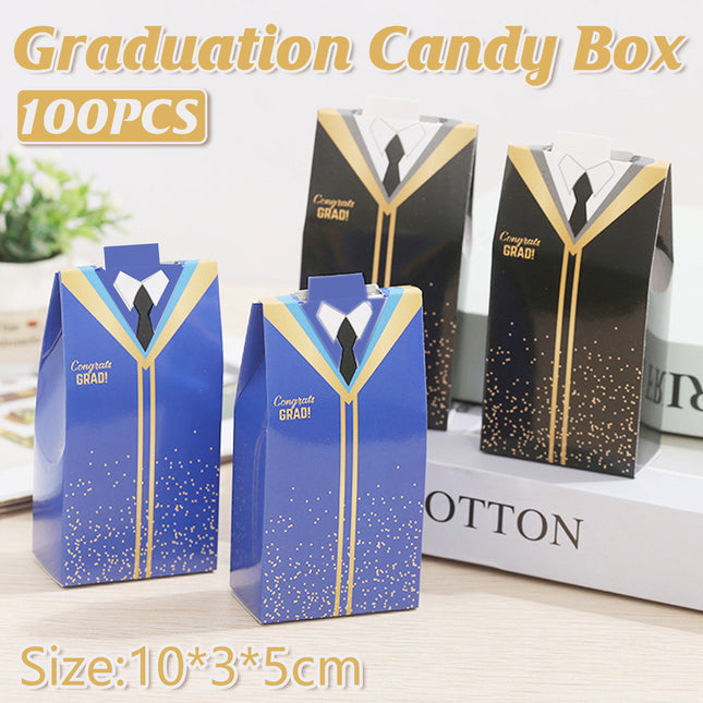 100pcs Graduation Cap Gift Boxes Paper Bachelor Party Favor Packaging Boxes