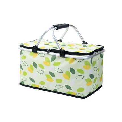 Foldable Picnic Basket Outdoor Camping Carrying Basket Portable Food Storage