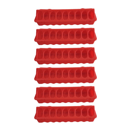 Chicken Feeder Trough Plastic Mesh Connectable Poultry Feed Trough for Coop Use