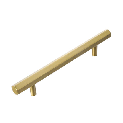 Gold Wardrobe Door Handle Modern Simple Hexagonal Long Pull for Cabinet Drawer
