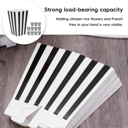 100PCS Popcorn Box Food-Grade Large Capacity Disposable Snack Boxes for Party