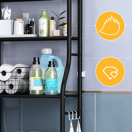 Bathroom Storage Shelf Metal Rack Space Saving Durable for Toiletries Towels