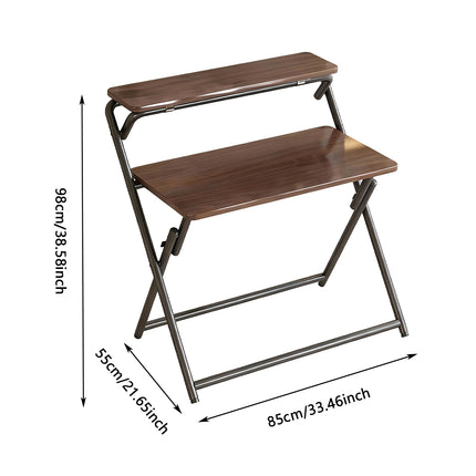 Portable Folding Desk Table X-Shaped Stable Sturdy for Home Office Study Use