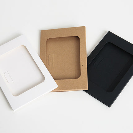 100PCS Windowed Postcard Mailing Box Cardboard Envelope for Packaging Craft Use