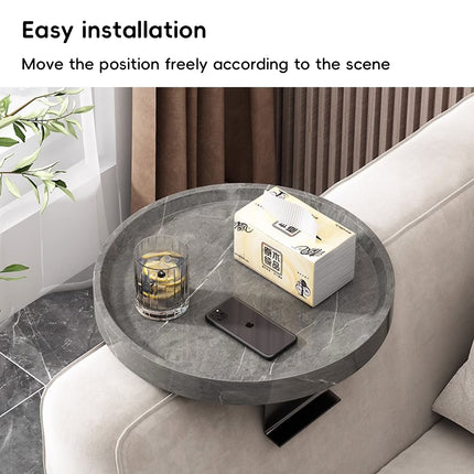 Adjustable Sofa Side Table Snacks Drinks Laptop Tablet Space Saving Holder