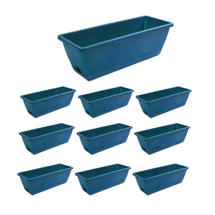 10pcs Flower Pots Plastic Garden Pot Planter Flower Rectangle Plant Pots Saucer