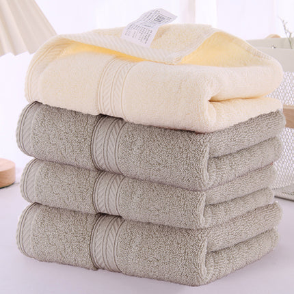 2 PCS Thick Absorbent Cotton Face Towel Soft Yarn Skin Friendly Washcloth Use