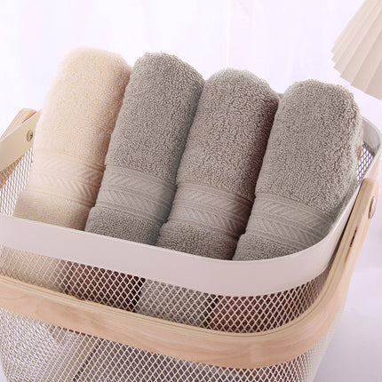 2 PCS Thick Absorbent Cotton Face Towel Soft Yarn Skin Friendly Washcloth Use