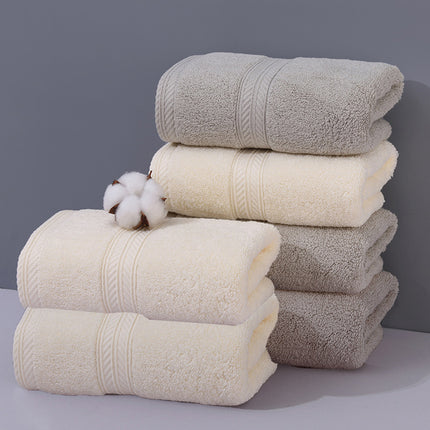 2 PCS Thick Absorbent Cotton Face Towel Soft Yarn Skin Friendly Washcloth Use