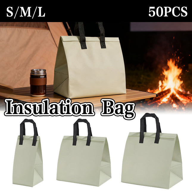 50 Pcs Waterproof Insulated Packaging Bags for Hot and Cold Drinks