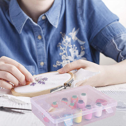 42 Spool Sewing Thread Storage Box Embroidery Bobbin Case Holder Organizer