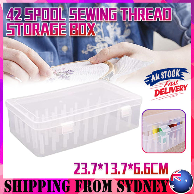 42 Spool Sewing Thread Storage Box Embroidery Bobbin Case Holder Organizer