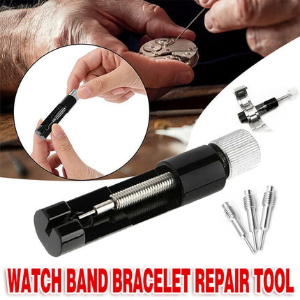 Adjustable Watch Band Bracelet Repair Tool 6 Replace Pins Link Pin Remover