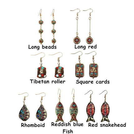 Retro Ethnic Style Earrings Fashion Jewelry for Women Bohemian Accessories