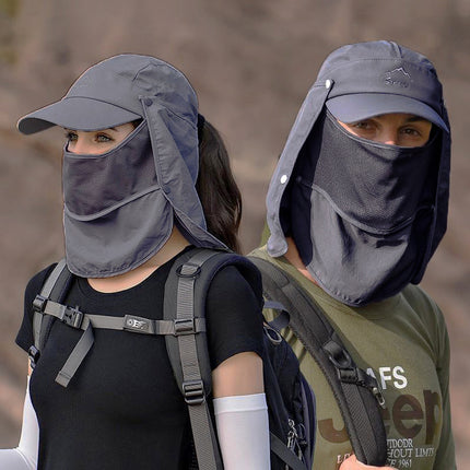 Unisex Face Neck Flap Hat Wide Brim Cap Hiking Fishing Sun Protection Outdoor