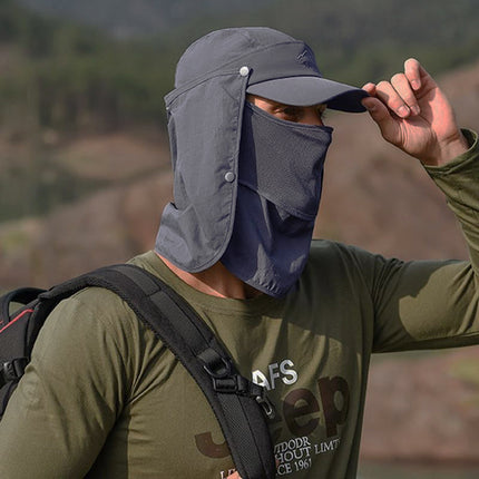 Unisex Face Neck Flap Hat Wide Brim Cap Hiking Fishing Sun Protection Outdoor