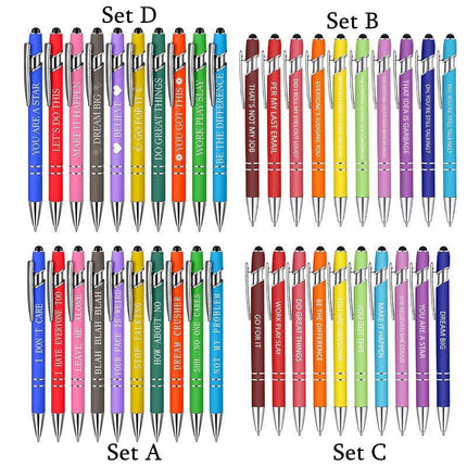 Funny Pens Swear Word Pen Set Black Ink Writing Pen Funny Office Diary Gift