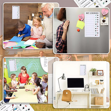 Memo Plastic Board Chore Chart Reusable RV Checklist My Chores Elder Notes