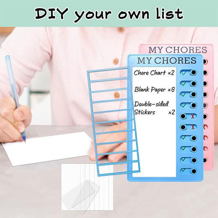 Memo Plastic Board Chore Chart Reusable RV Checklist My Chores Elder Notes
