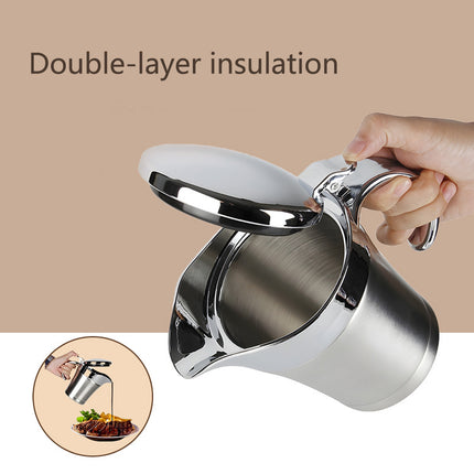 Stainless Steel Steak Sauce Pot Sauce Seasoning Pot Small for Gravy Kitchen