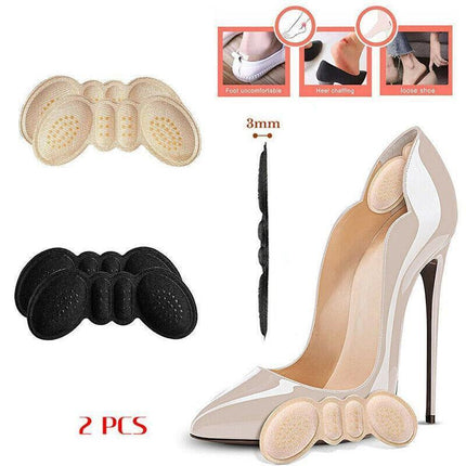 1Pair Thin Heel Insole Heel Protectors Heel Pads Shoe Liner Shoe Inserts Heel Grip