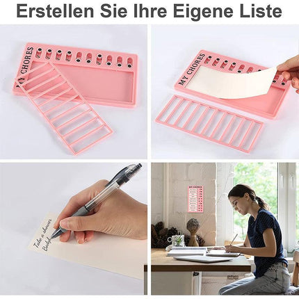 Memo Plastic Board Chore Chart Reusable RV Checklist My Chores Elder Notes