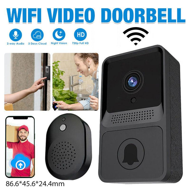 Wireless WiFi Video Doorbell Smart Phone Door Ring Intercom Camera Security Bell - Aimall