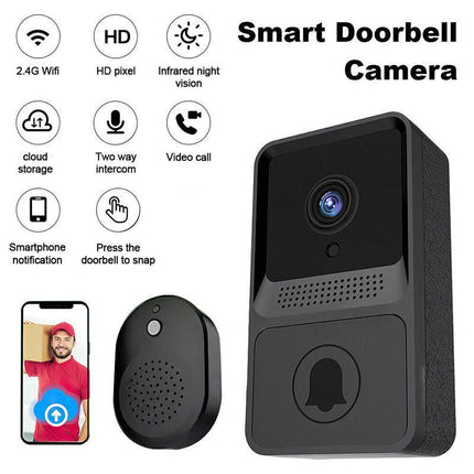 Wireless WiFi Video Doorbell Smart Phone Door Ring Intercom Camera Security Bell - Aimall