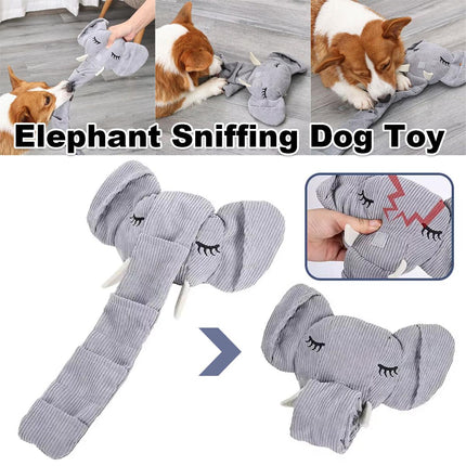 Dog Sniffing Toy Elephant Shaped Interactive Food Hiding Sound Toy for Dogs