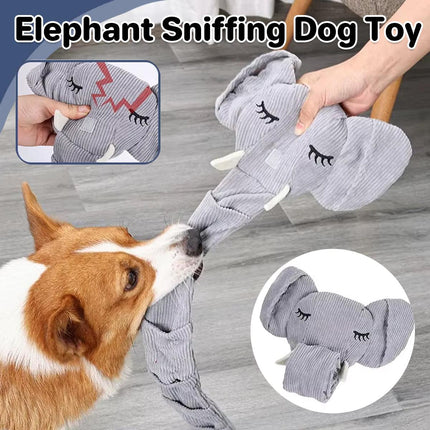 Dog Sniffing Toy Elephant Shaped Interactive Food Hiding Sound Toy for Dogs