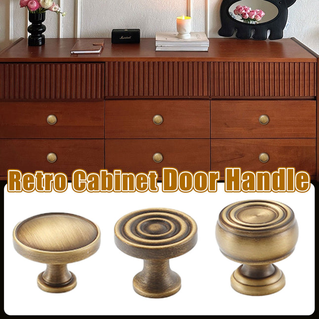 Copper Cabinet Handle Simple Retro Wardrobe Drawer Pull for Cabinet Furniture