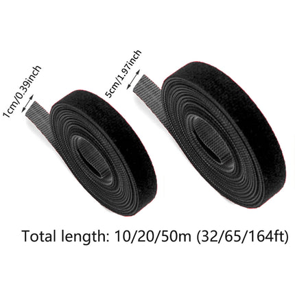 10/20/50M Hook&Loop Heavy Duty Strap Reusable Cable Ties Grip TV Tidy Organizer