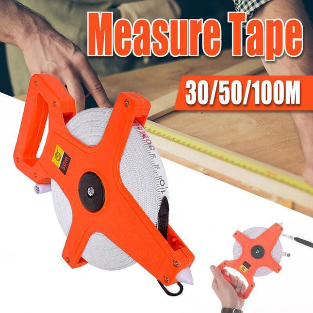 Open Reel Fiberglass Tape Measure Metric Imperial Measuring 30m 50m 100m