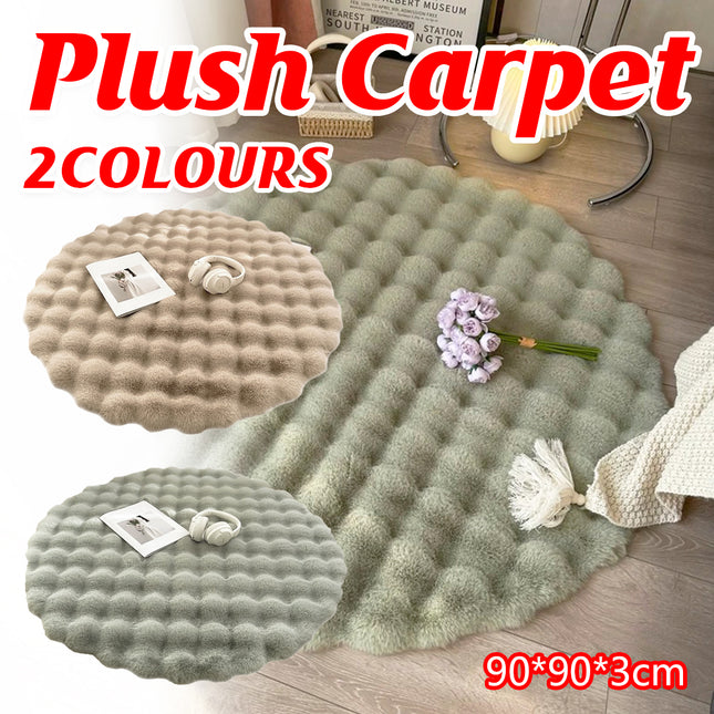 Round Plush Rug Soft Shaggy Carpet for Living Room Bedroom Sofa Floor Mat Decor
