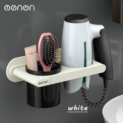 Bathroom Mounted Wall Suction Cup Hair Dryer Holder Hanger Shelf Rack Storage Au