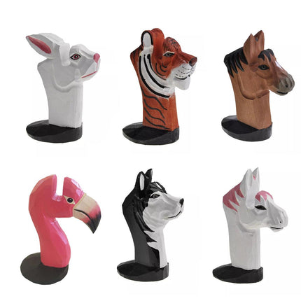 Wooden Animal Eyeglasses Holder Desktop Glasses Stand Eye Rest Ornament for Home
