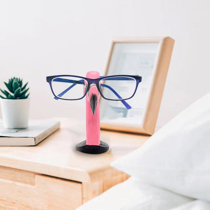Wooden Animal Eyeglasses Holder Desktop Glasses Stand Eye Rest Ornament for Home