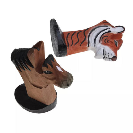 Wooden Animal Eyeglasses Holder Desktop Glasses Stand Eye Rest Ornament for Home