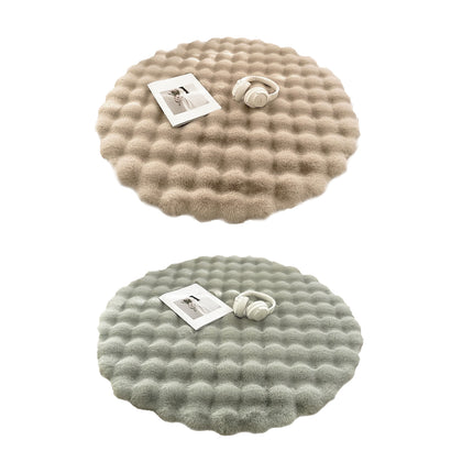 Round Plush Rug Soft Shaggy Carpet for Living Room Bedroom Sofa Floor Mat Decor