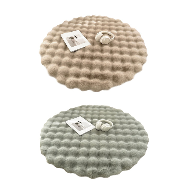 Round Plush Rug Soft Shaggy Carpet for Living Room Bedroom Sofa Floor Mat Decor