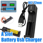 Compact 1-Slot USB Charger for Li-ion Rechargeable Batteries - Portable Power