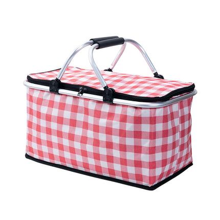 Foldable Picnic Basket Outdoor Camping Carrying Basket Portable Food Storage