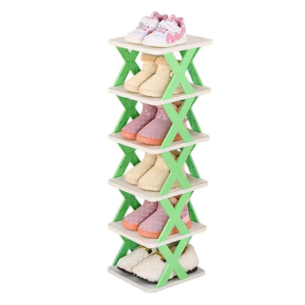 6/7 Tier Shoe Rack Space Saving Small Shoe Cabinet Storage Shelf Organizer