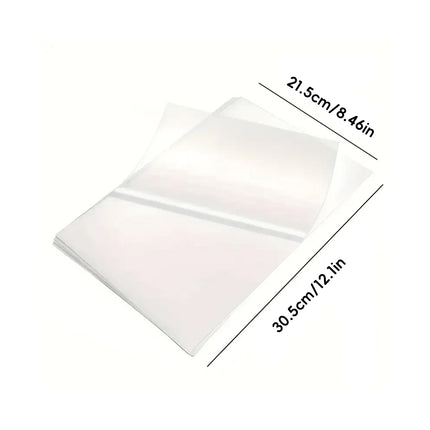 50PCS Thickened Transparent Self Adhesive Cold Laminating Film Paper Protection